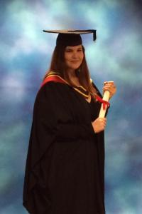 My graduation! (This isn't my 'final' professional photo by the way- just one my boyfriend took as I was posing!